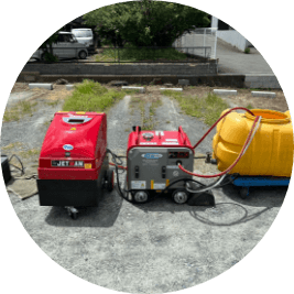 スチーム除草使用機材